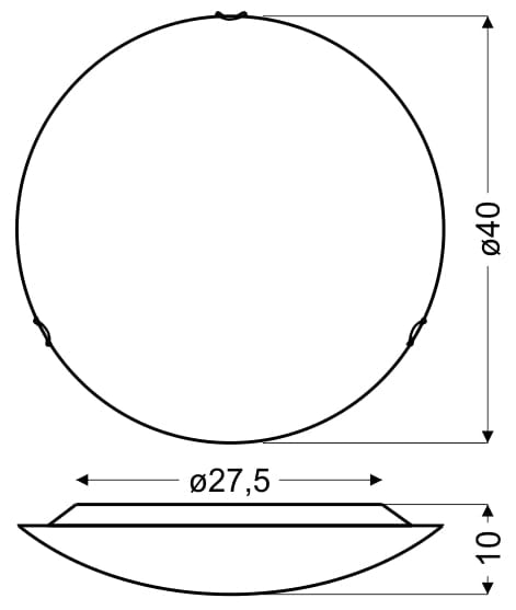 Plafoniera LED Candellux Monza bianca 40cm 16W 6500K