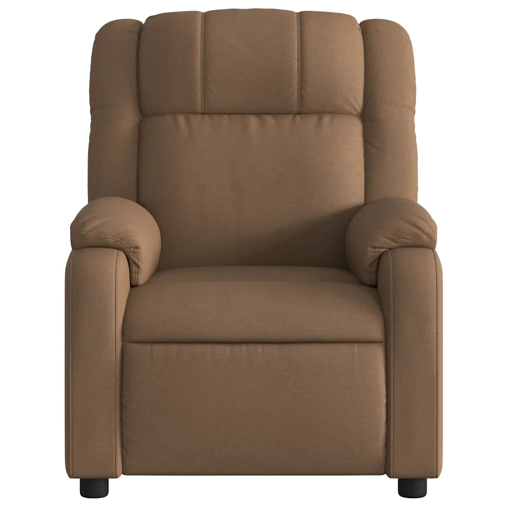Poltrona Reclinabile in Tessuto Marrone 373540