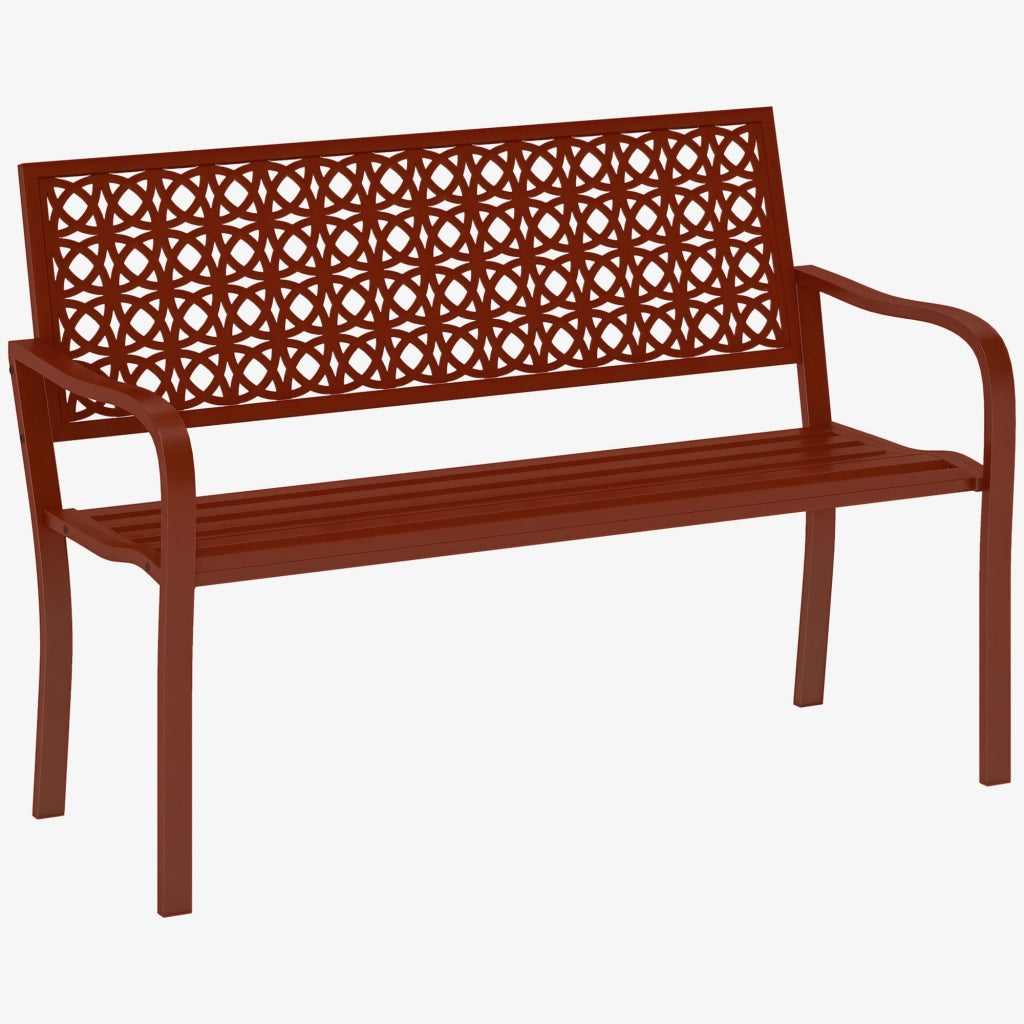 Panchina da giardino ¨C Minimal ¨C acciaio rosso 2 posti