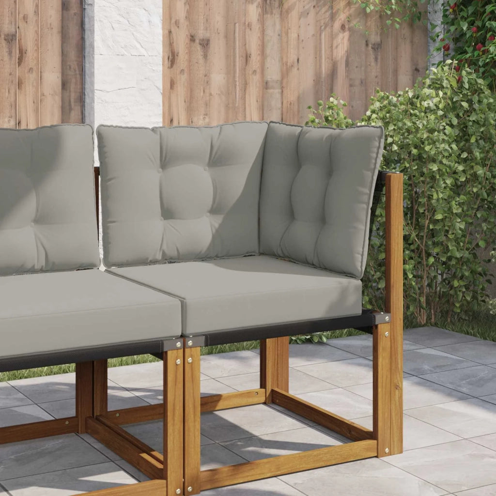 Cuscino per divano da esterno 3 pcs Grigio Poliestere 900796