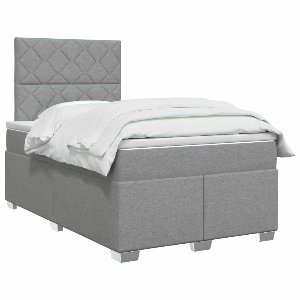 Letto box spring con materasso Grigio Chiaro 120 x 200 cm 3453388