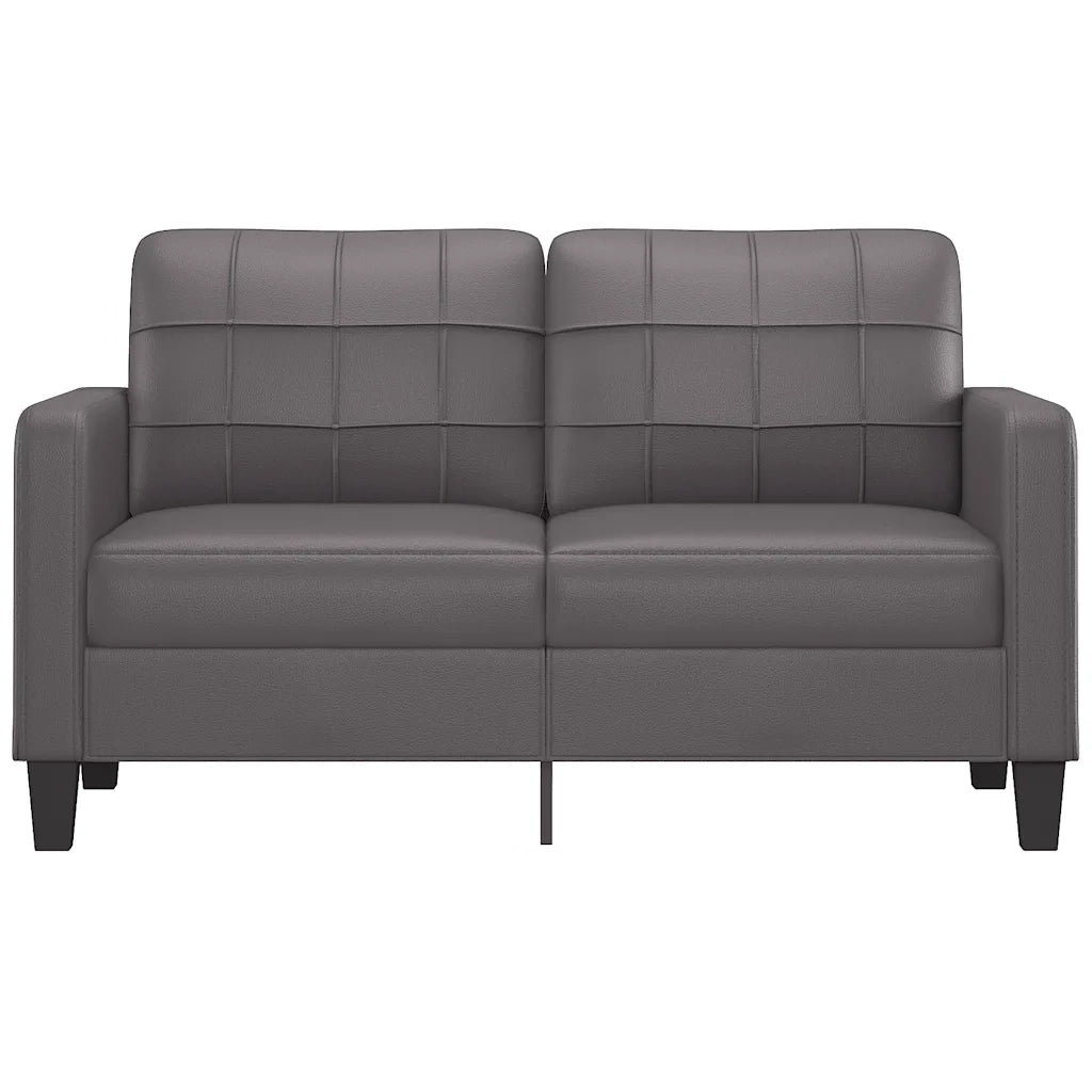 Divano a 2 Posti-Sofa 2 Posti Grigio 140 cm in Similpelle 537165