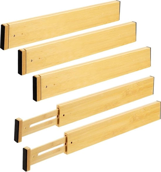 Set di 5 Organizzatori a Bamboo per Cucina - 43-56 cm
