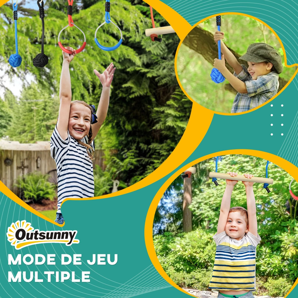 Percorso a ostacoli ninja per bambini ¨C Minimal ¨C Blu nero rosso