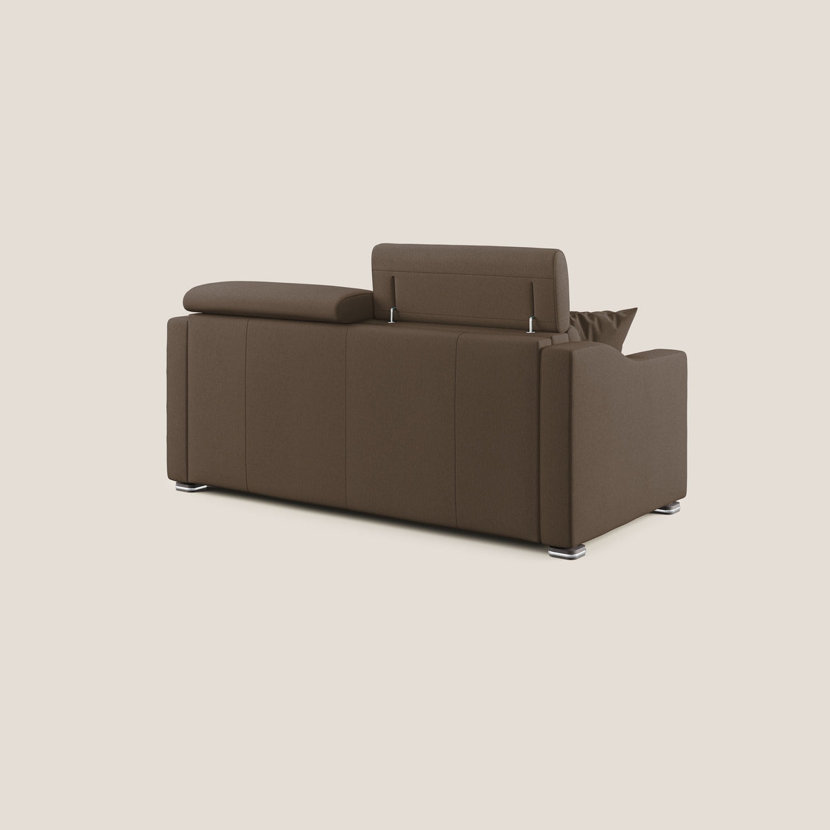 Divano Letto 2 Posti 171x100x98 cm in Tessuto Marrone