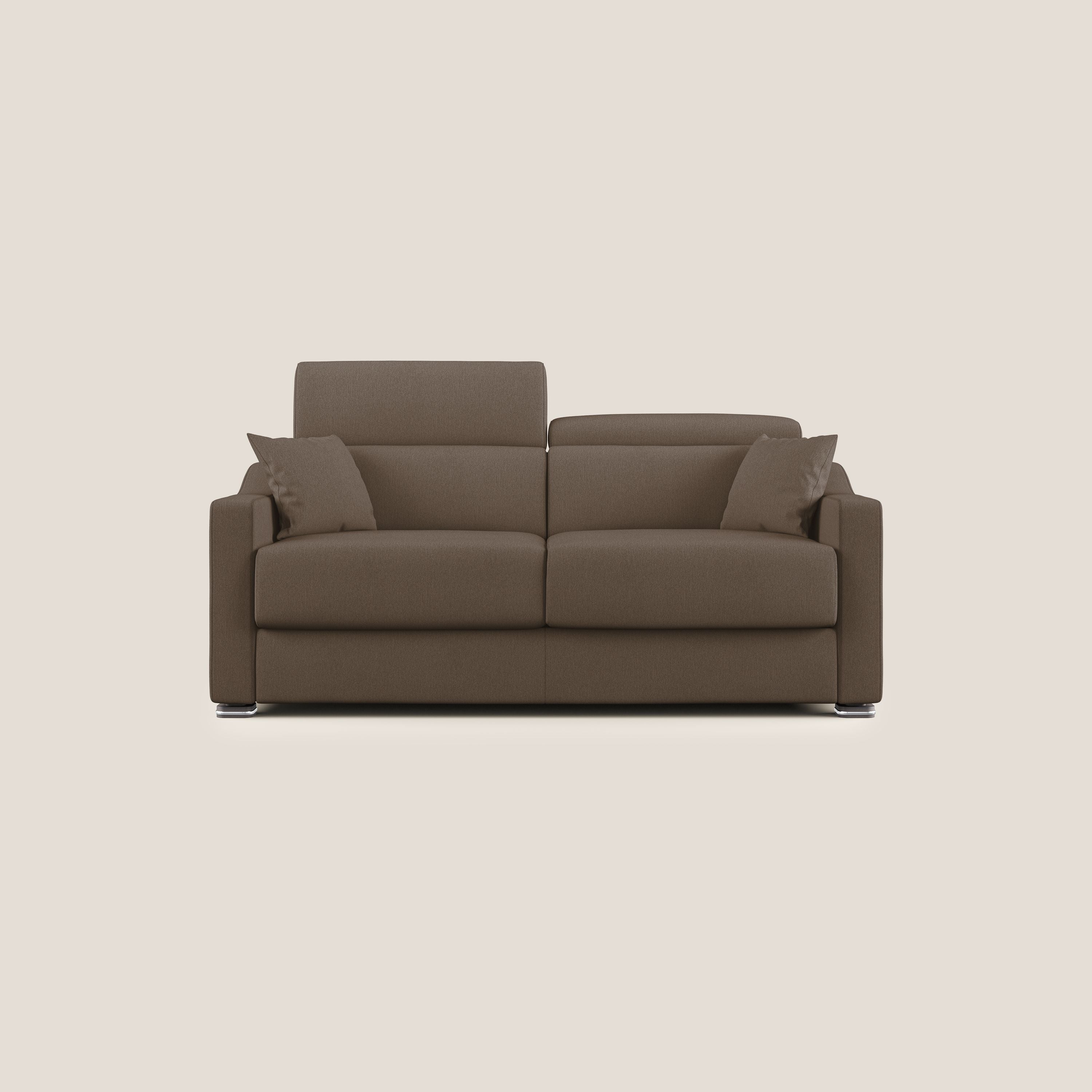 Divano Letto 2 Posti 171x100x98 cm in Tessuto Marrone