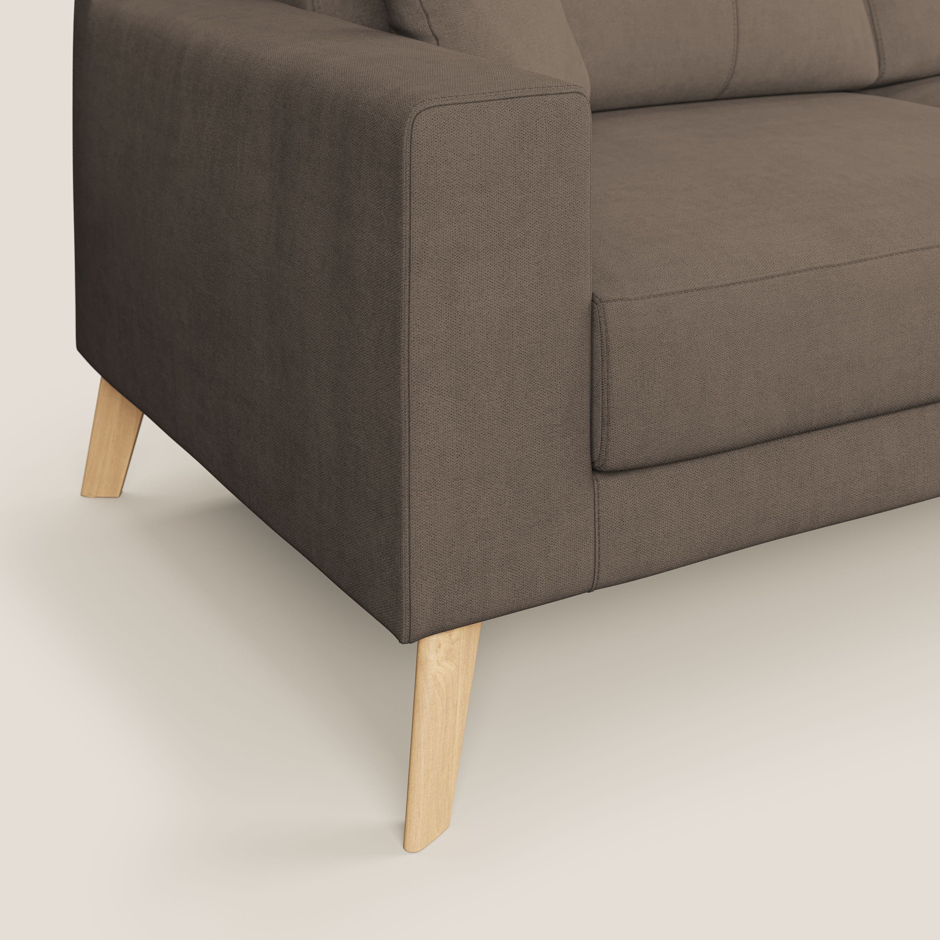 Divano 2 Posti 146x95x91 cm in Tessuto Marrone
