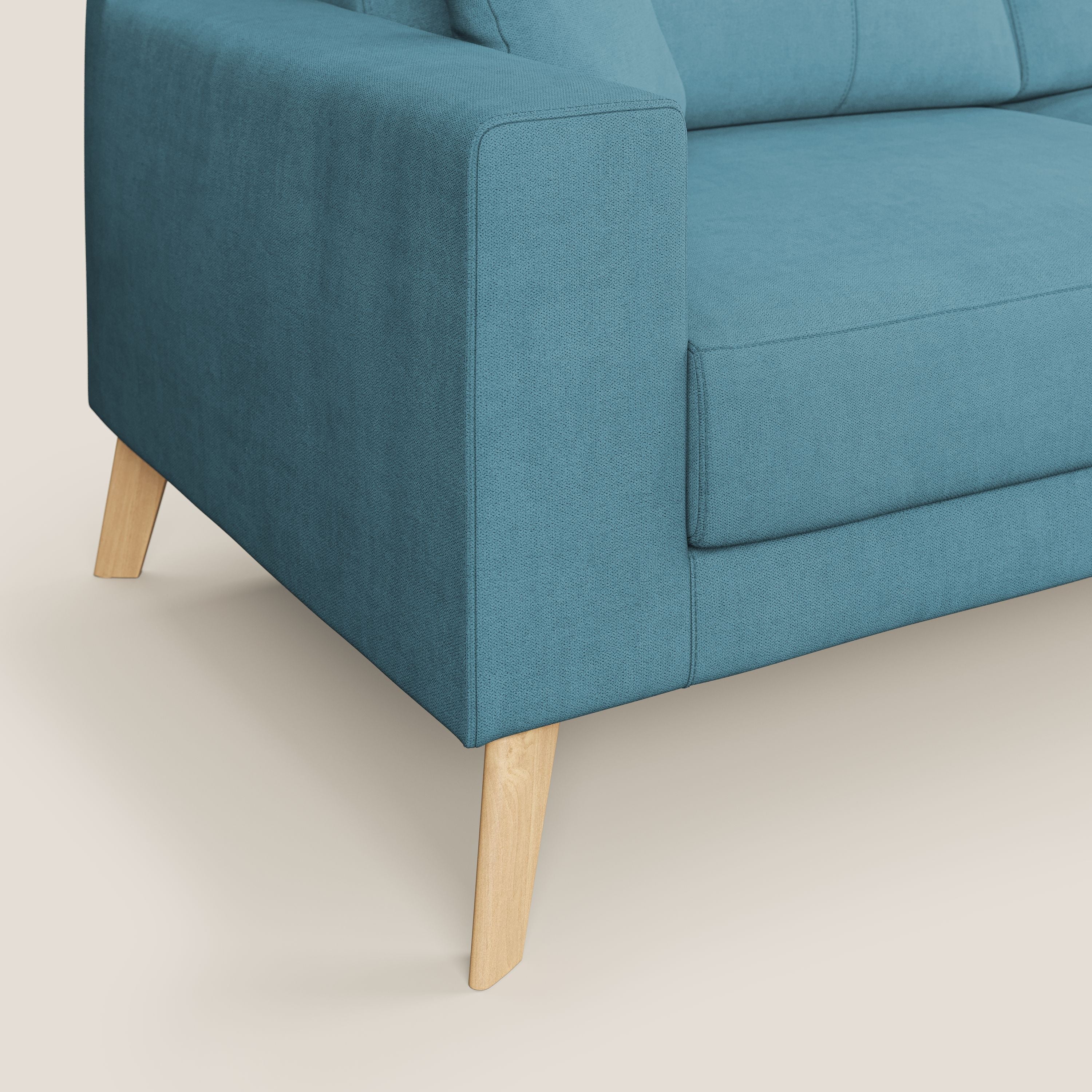 Divano 2 Posti 146x95x91 cm in Tessuto Azzurro