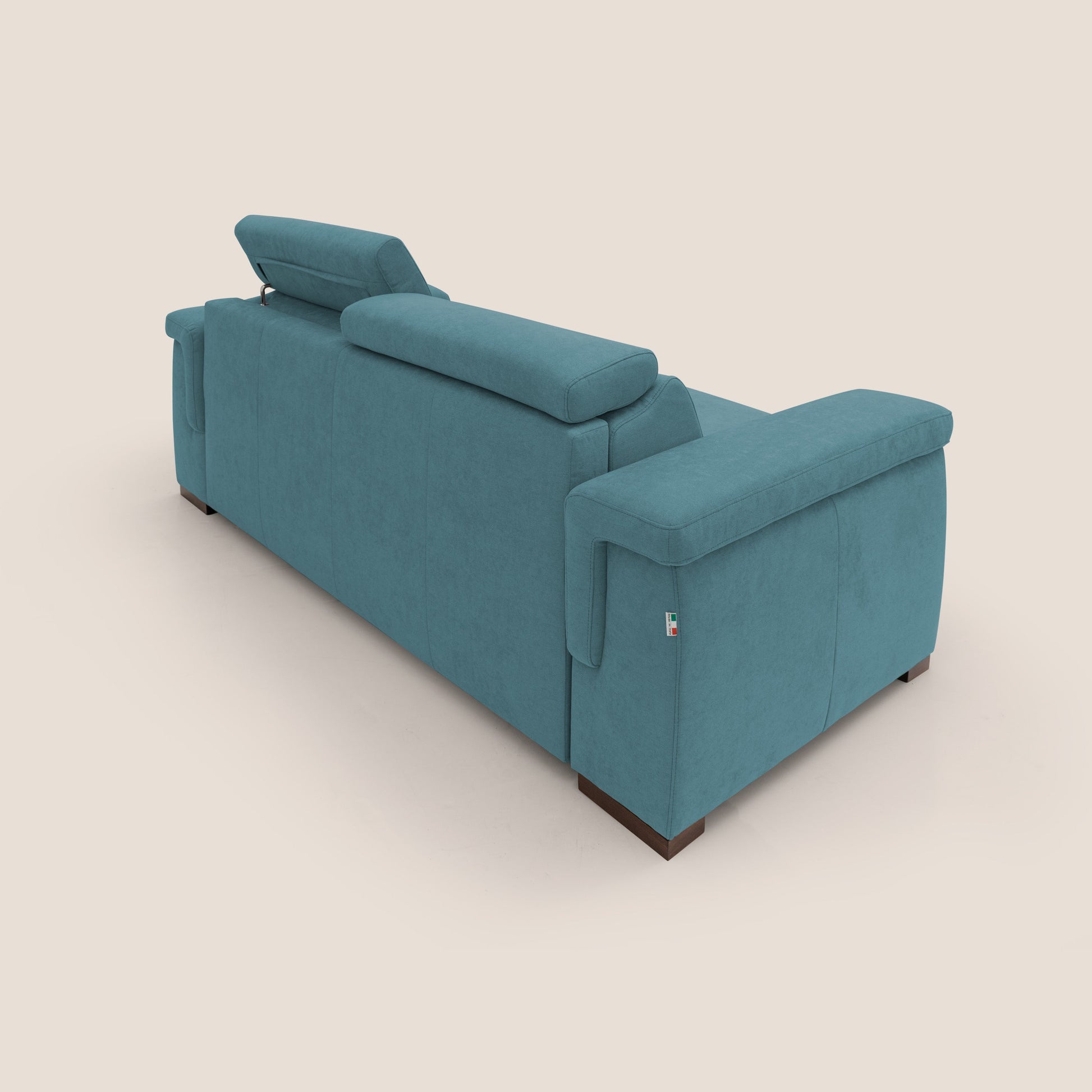 Divano Letto 3 Posti 200x100x95 cm in Tessuto Azzurro