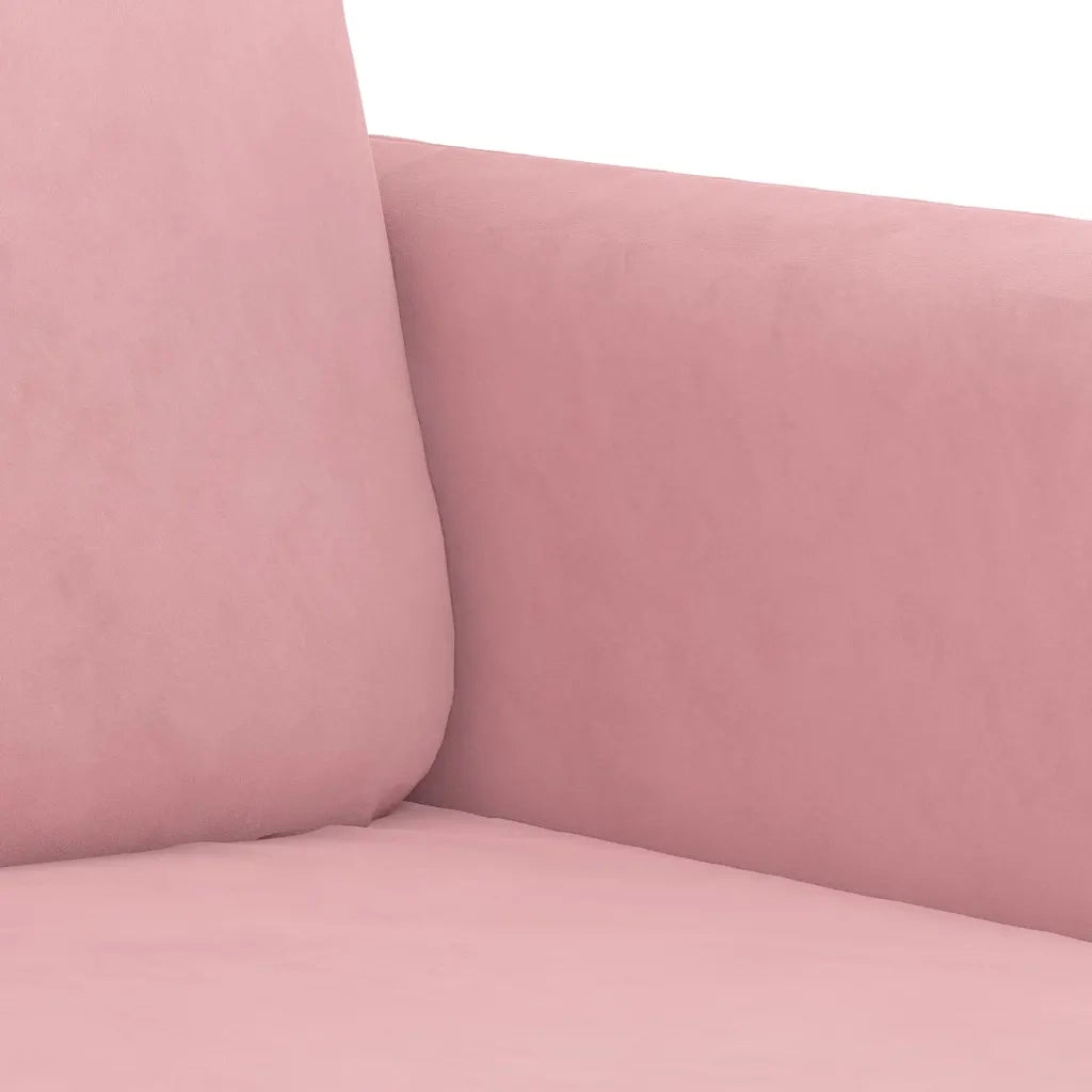 Set di Divani 2 pz con Cuscini Rosa in Velluto 3201997