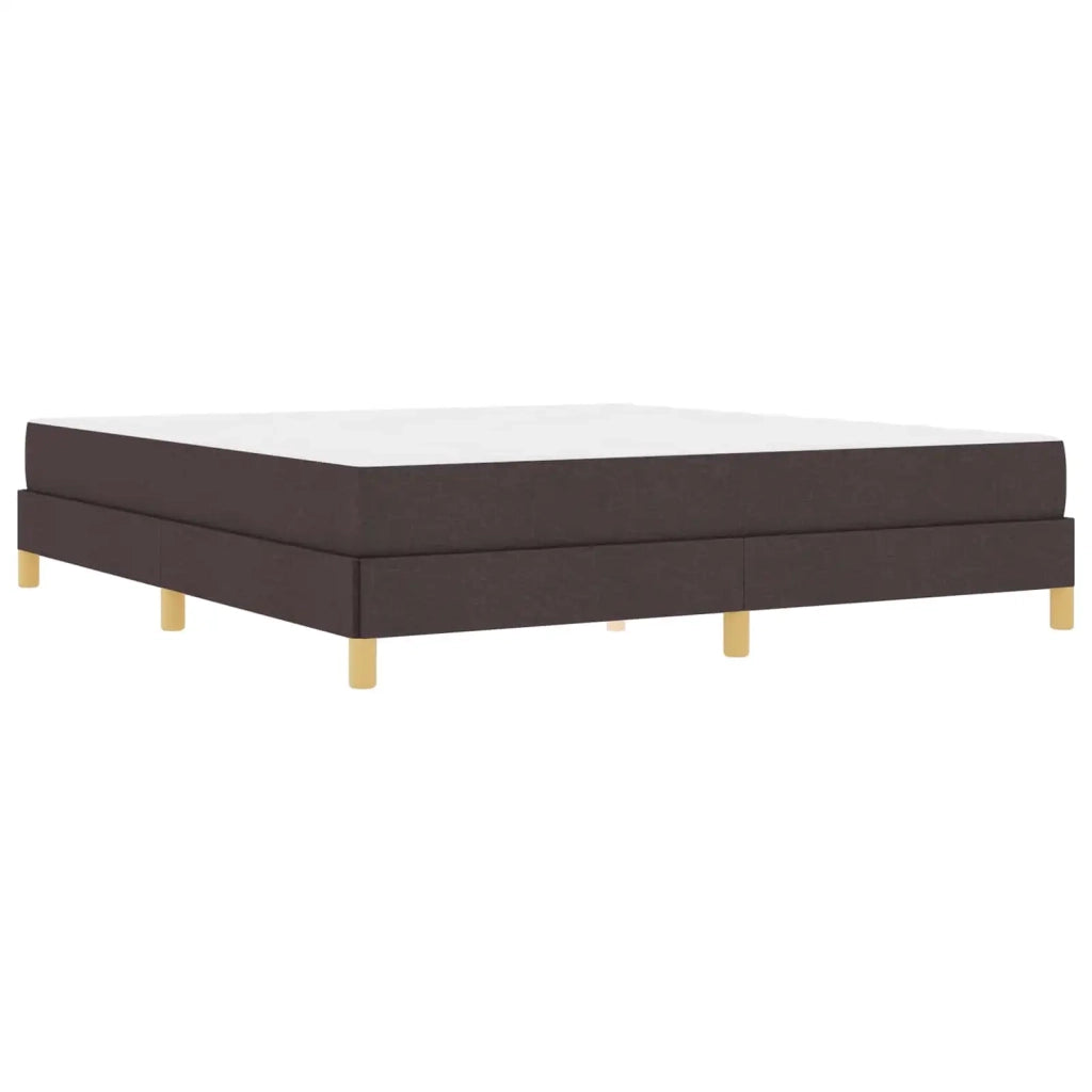 Letto a molle con materasso Marrone Scuro 180 x 200 cm Tessuto