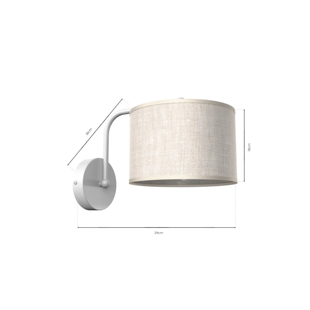 Applique LINO lino/metal crema E27 60W Milagro MLP7493