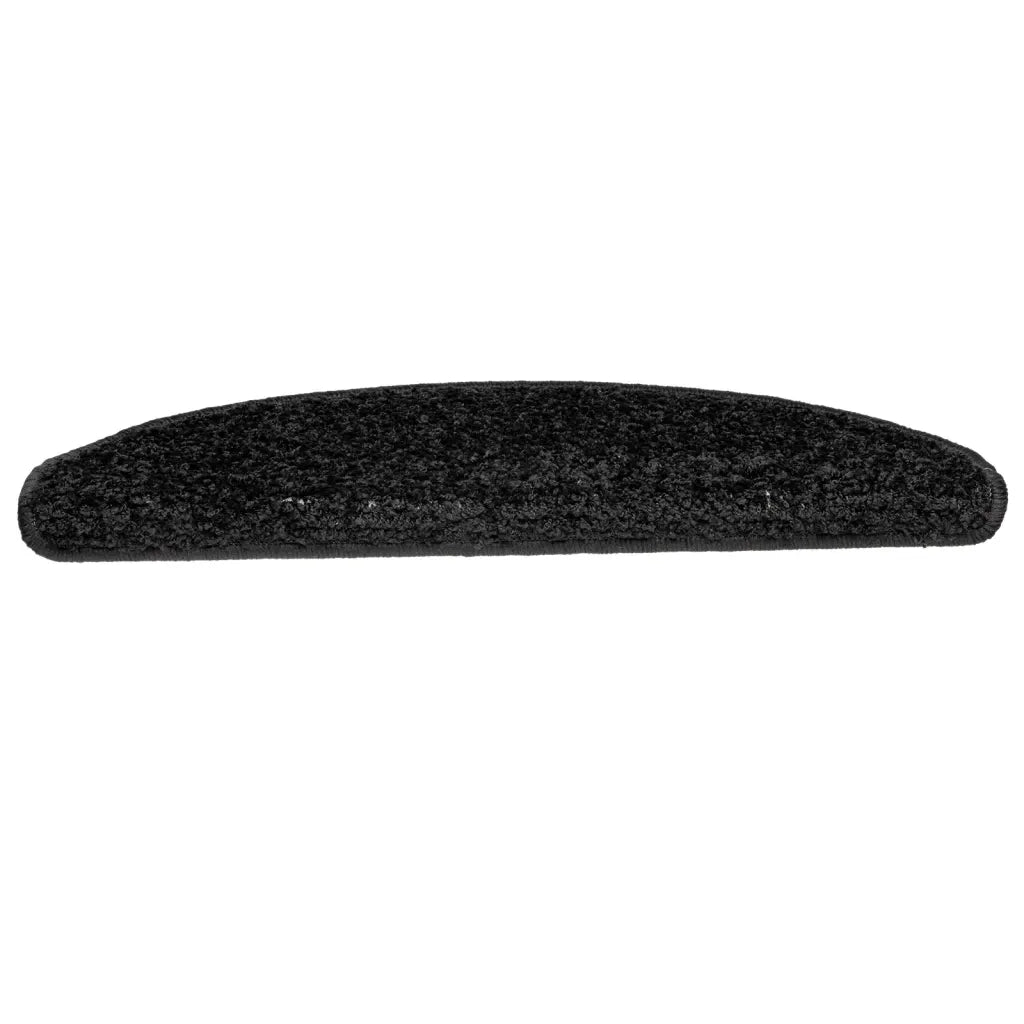 Tappetini per scale 10 pz 65x21x4 cm Nero Semicircolari Grandi 149801