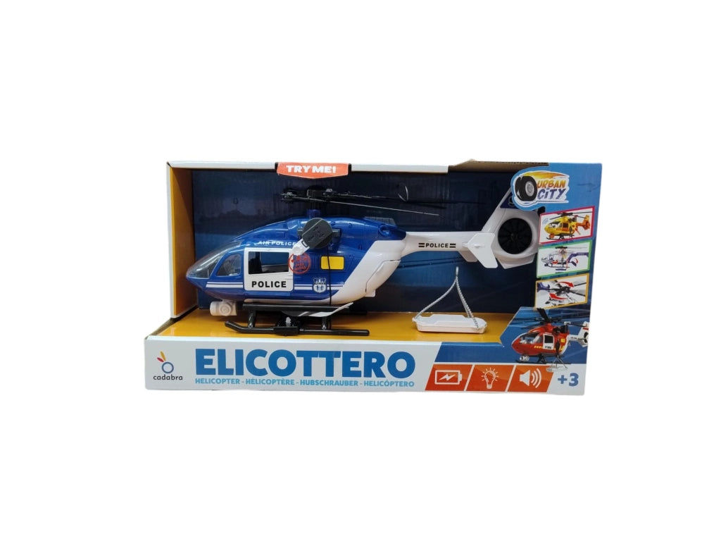 Elicottero della polizia con luci e suoni,Cadabra,Eta 3+