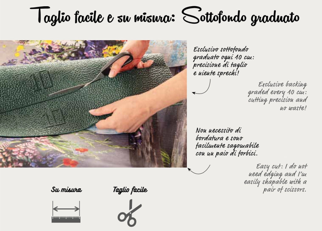 Tappeto Passatoia Cucina Antiscivolo Antimacchia Digitale Sprinty Mirtilli - 52x400 - Mirtilli