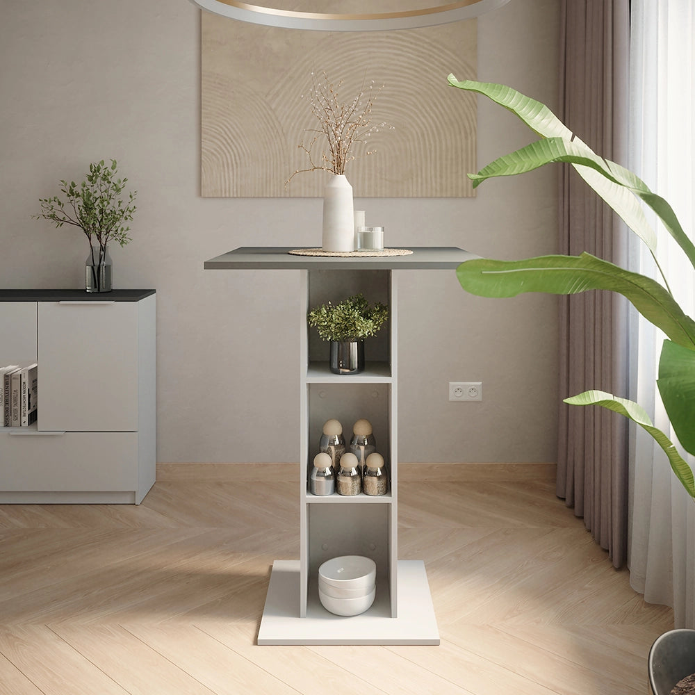 Vicco Tavolo da bar Antracite/bianco 75 x 75 cm