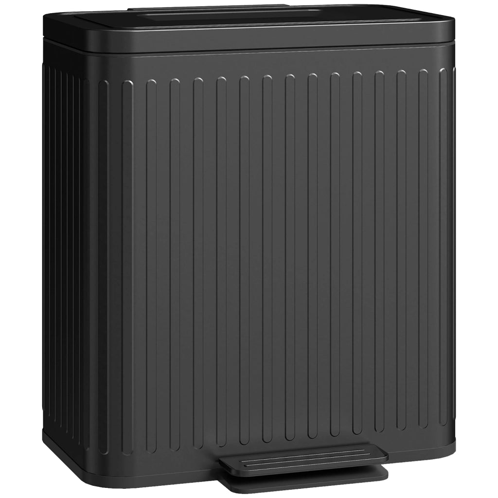 Cestino per la raccolta differenziata ¨C zephmum ¨C Nero, 2x20L, pedale