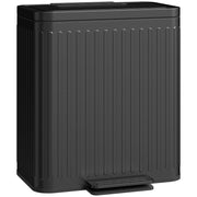 Cestino per la raccolta differenziata ¨C zephmum ¨C Nero, 2x20L, pedale