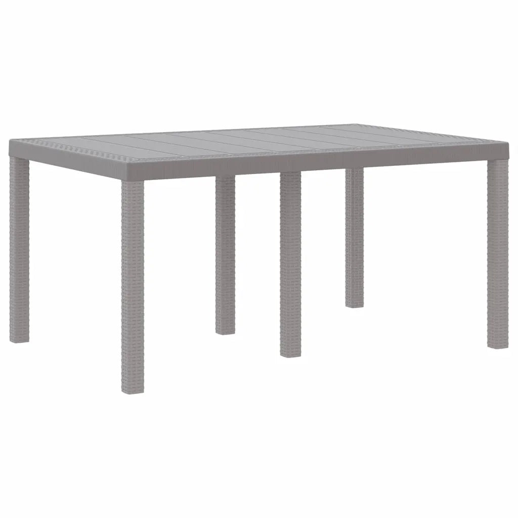 Set da Pranzo per Giardino 7 pcs Grigio chiaro Rattan Polt 3378567