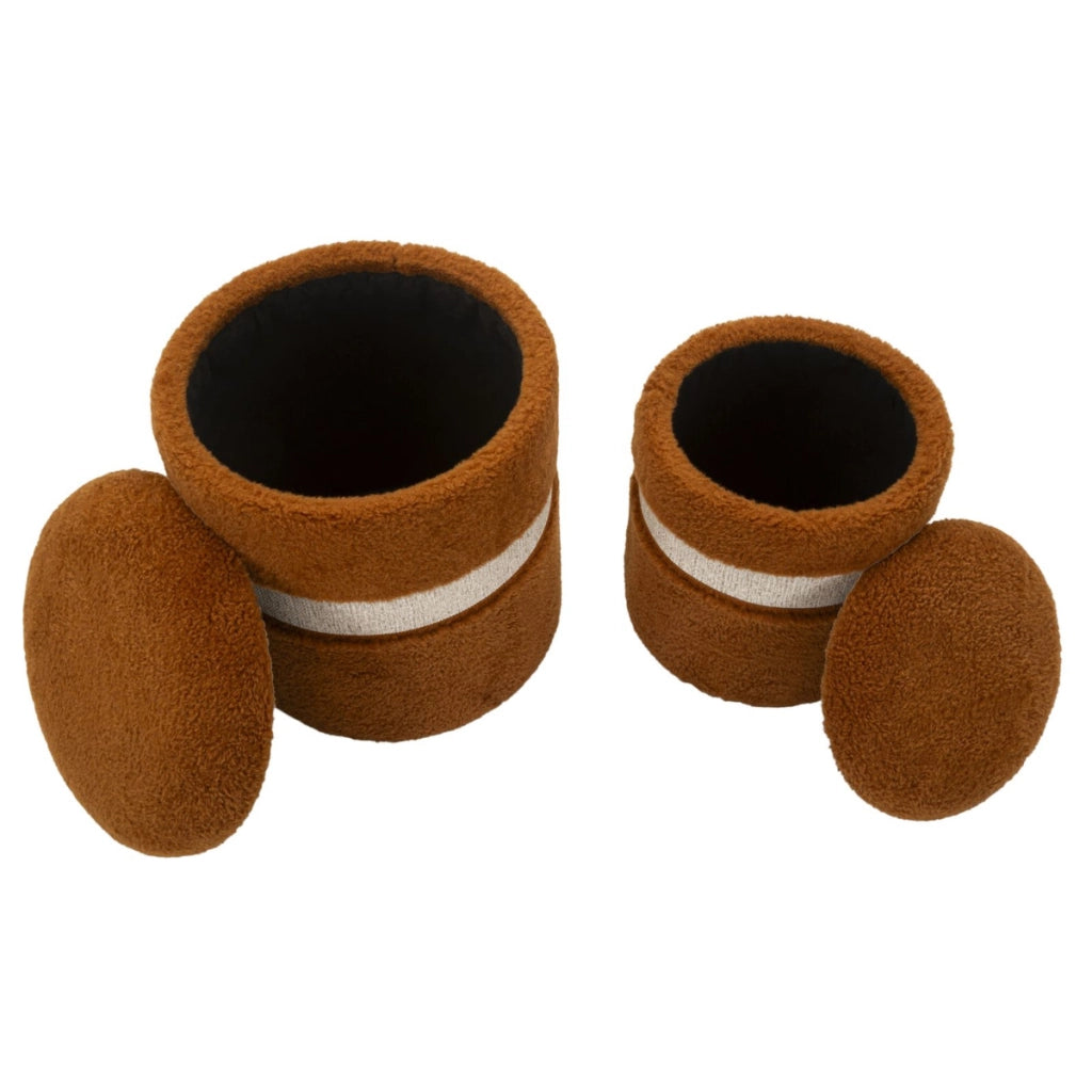 Pouf VKH721, Marrone, MDF, 47x40x40 cm