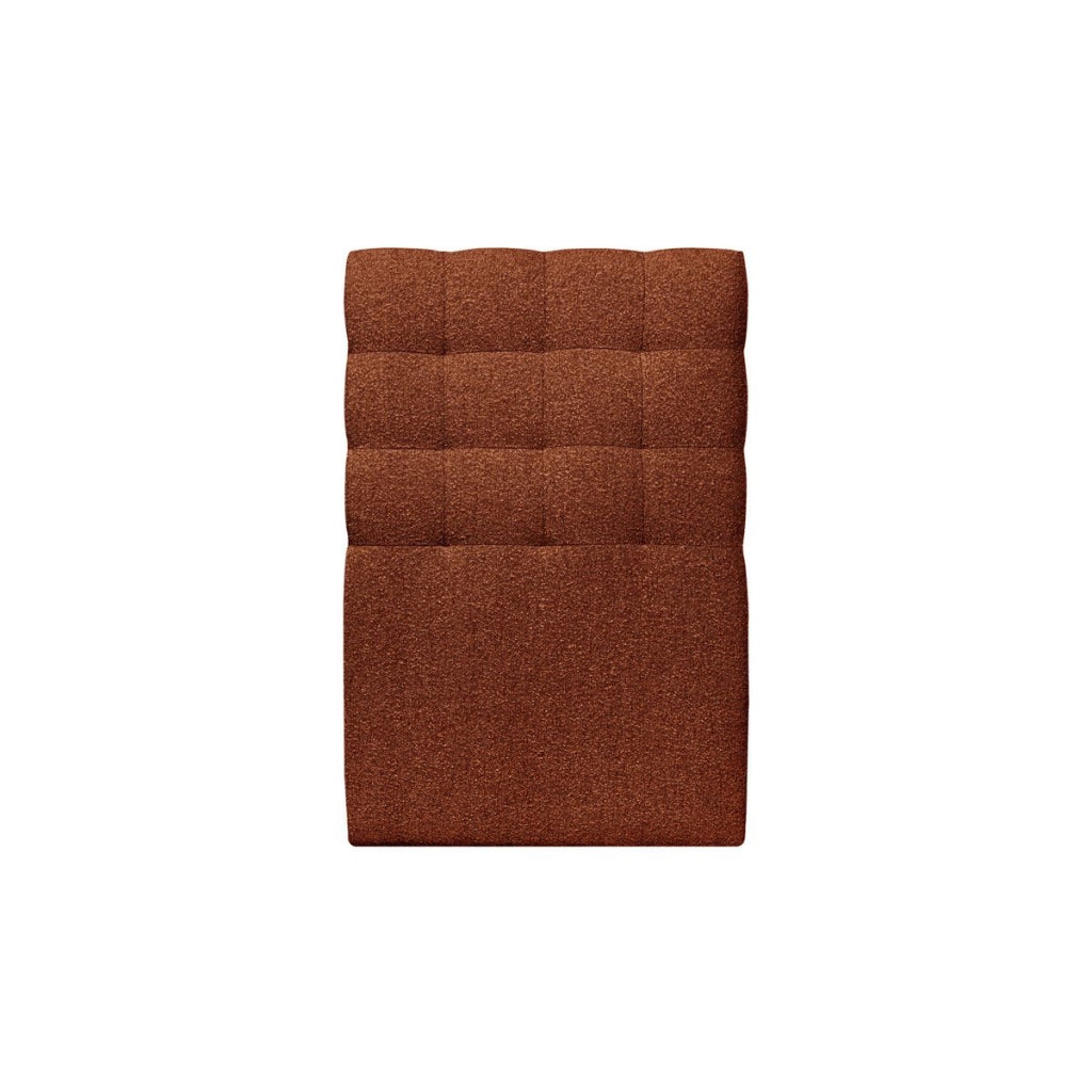 Letto 90x190 cm con testata imbottita - tessuto bouclé