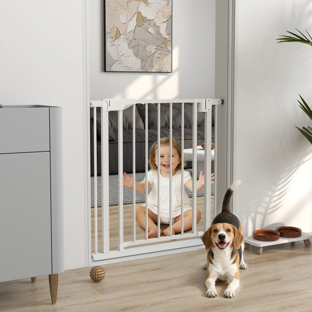 Barriera di Sicurezza per Bambini e Cani ¨C Minimal ¨C Bianco 76-81 cm