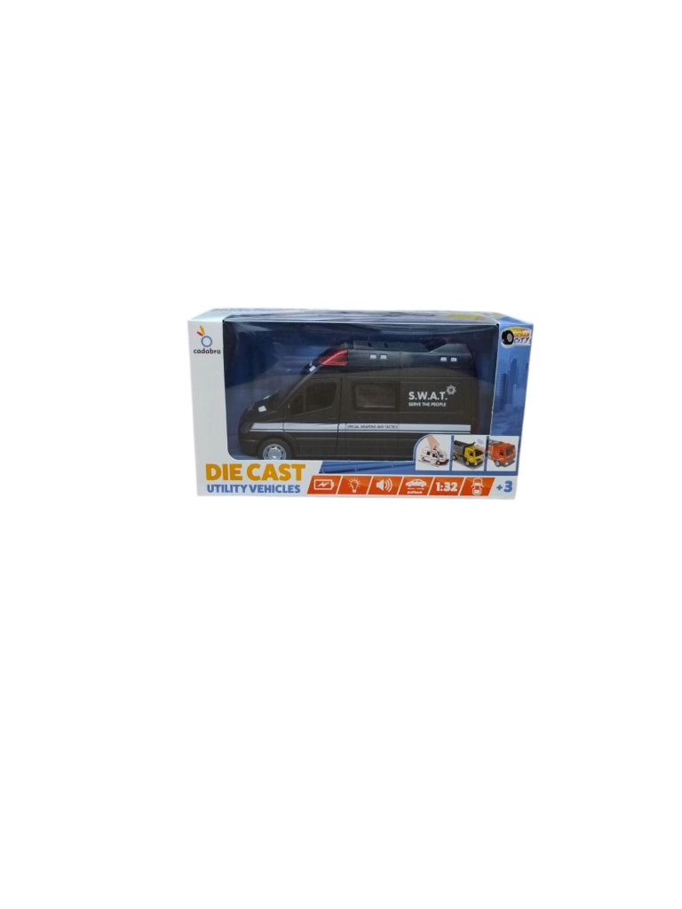 Furgone Polizia retrocarica con luci e suoni,Cadabra,Eta3+