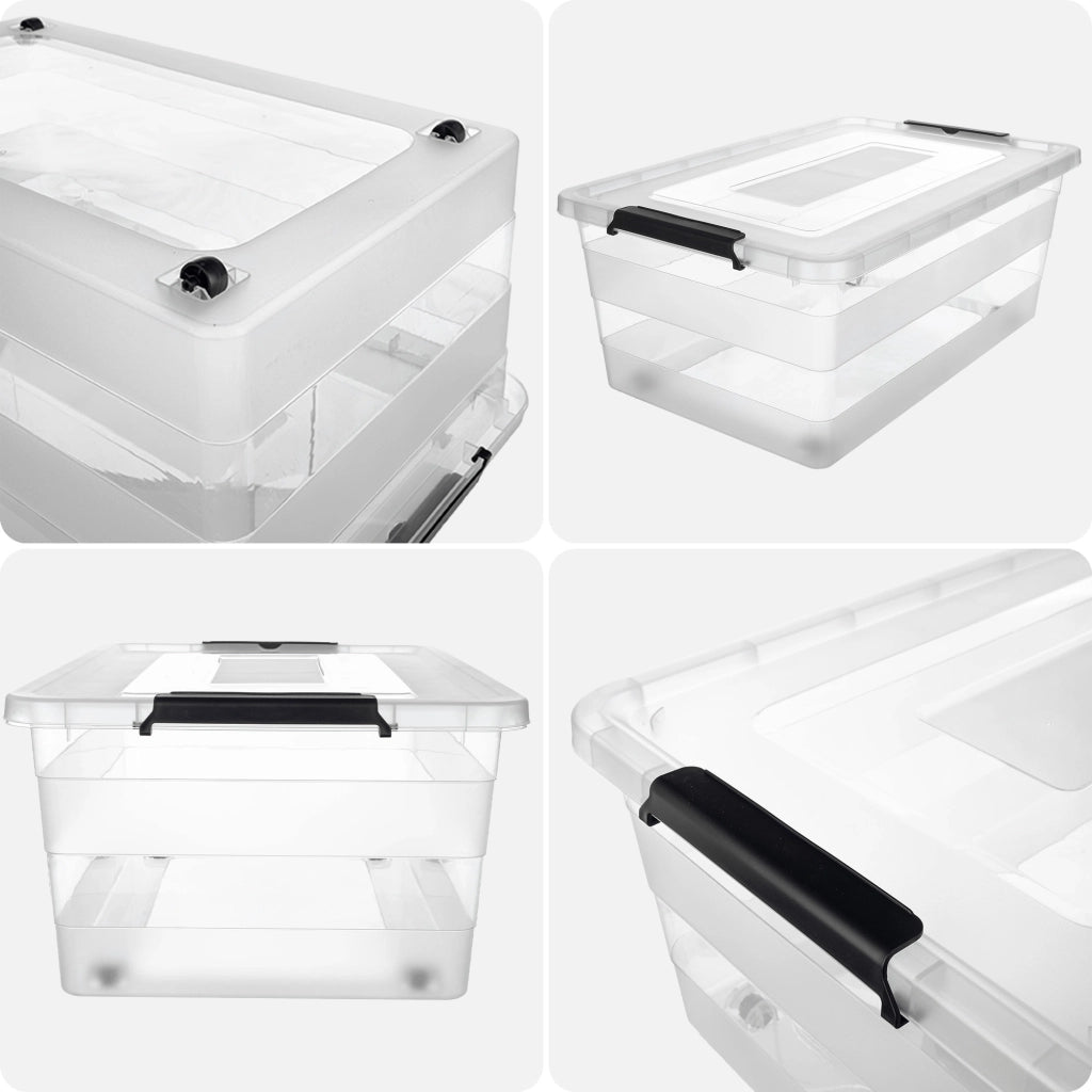 Organizzatore per giocattoli in plastica KADAX da 40 litri con coperchio