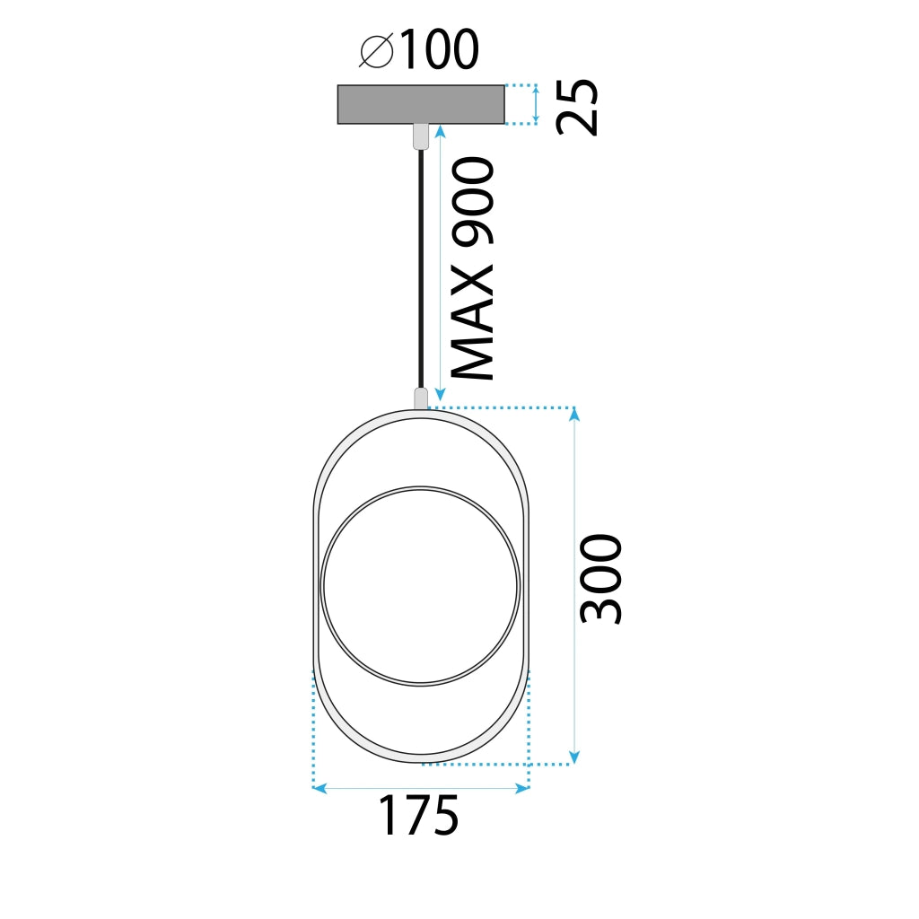 Lampada Led App1554-cp Black