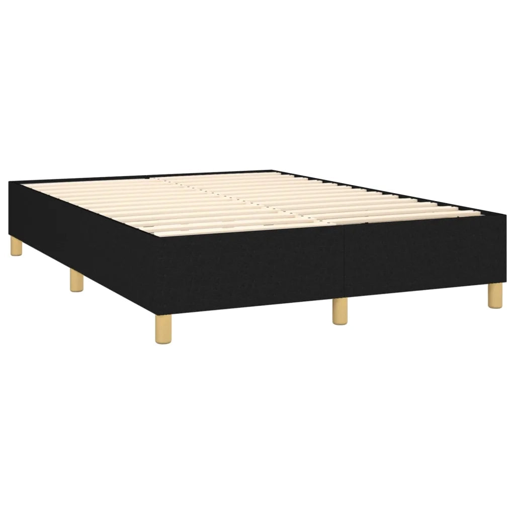 Letto a Molle con Materasso e LED Nero 140x200 cm in Tessuto 3138879
