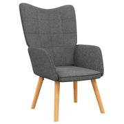 Poltrona Relax | Sedia Relax Grigio Scuro in Tessuto