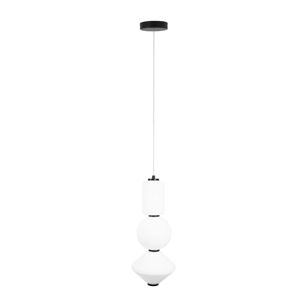 Lampada a sospensione Maxlight Akiko nera LED 16W 3 vetri