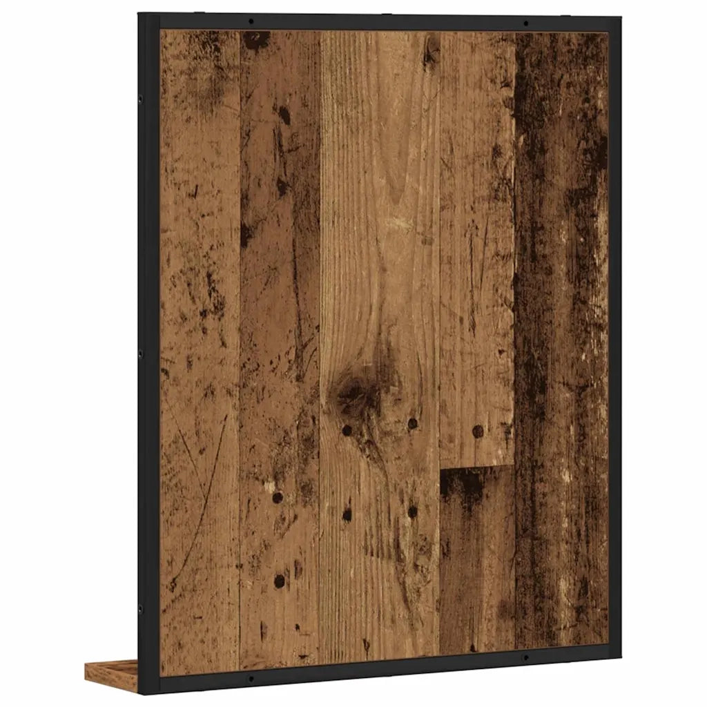 Specchio con lo scaffale Legno vecchio 50 x 12 x 60 cm 862220