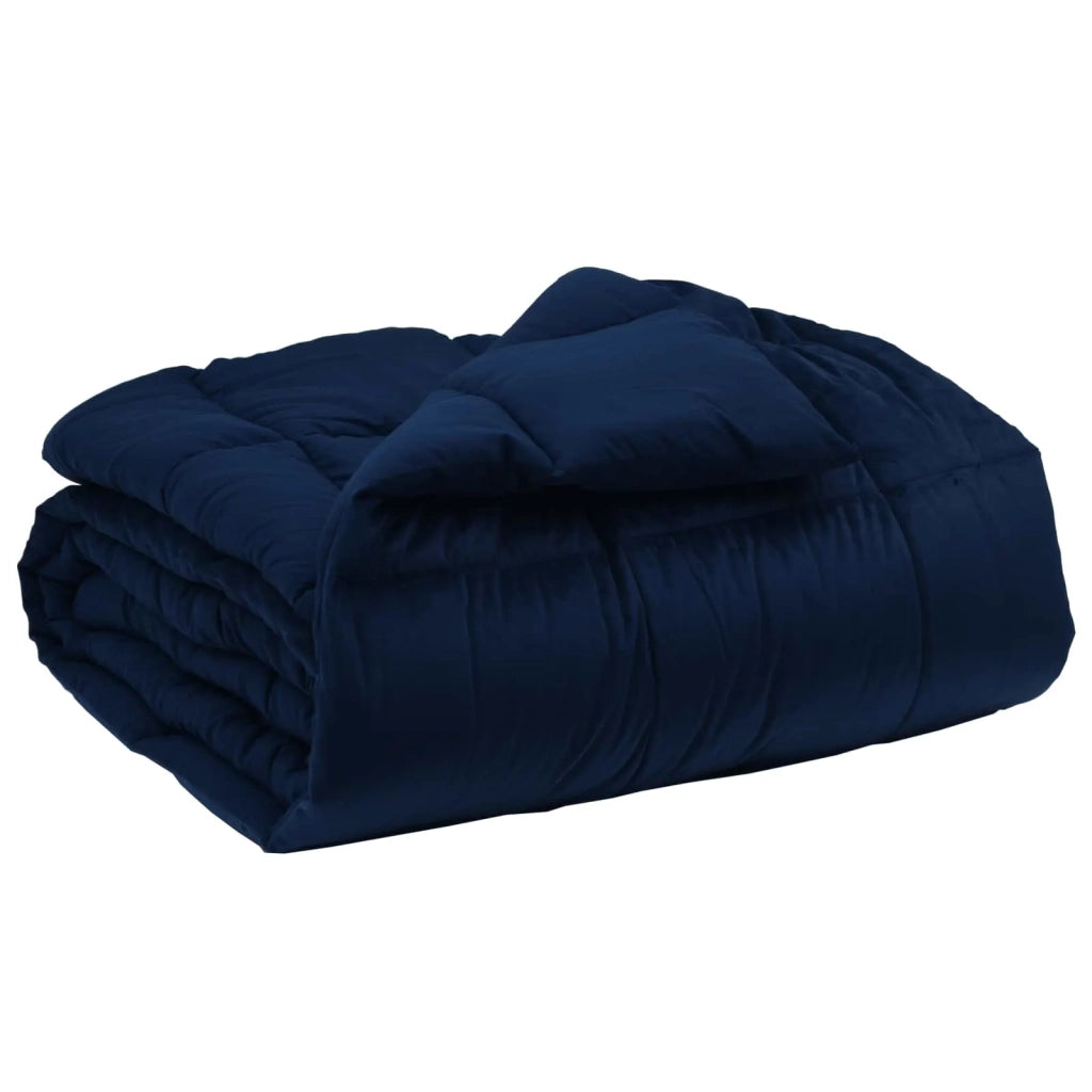 Duvet Invernale Trapuntato Blu Scuro 200 x 200 cm Microfibra 42026136