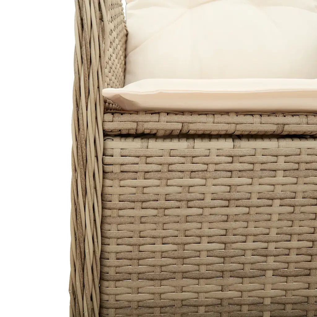 Set da Bistrò da Giardino 9 pz con Cuscini Beige in Polyrattan 3277286