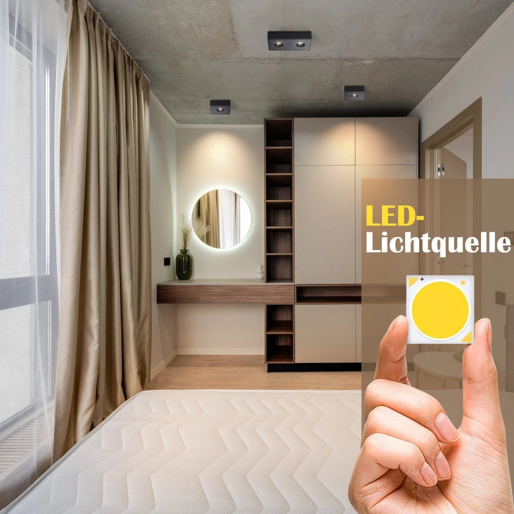 ZMH Faretto da soffitto LED da superficie 7W bianco caldo