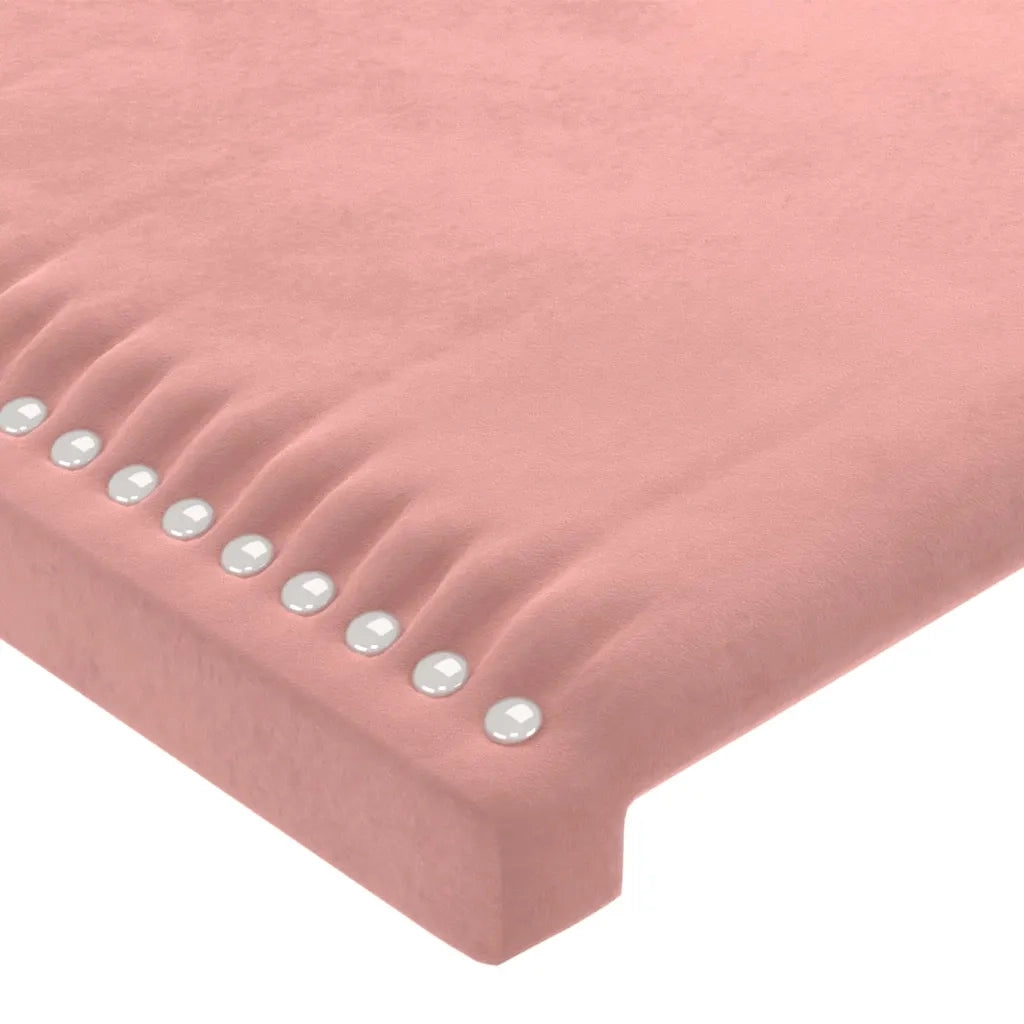 Giroletto con Testiera Rosa 100x200 cm in Velluto 3125683