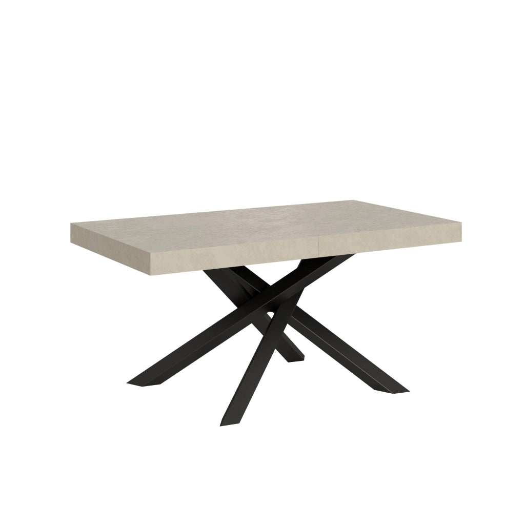 Tavolo Allungabile 160-264x90x77 cm Volantis Cashmere Telaio Antracite