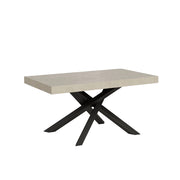 Tavolo Allungabile 160-264x90x77 cm Volantis Cashmere Telaio Antracite