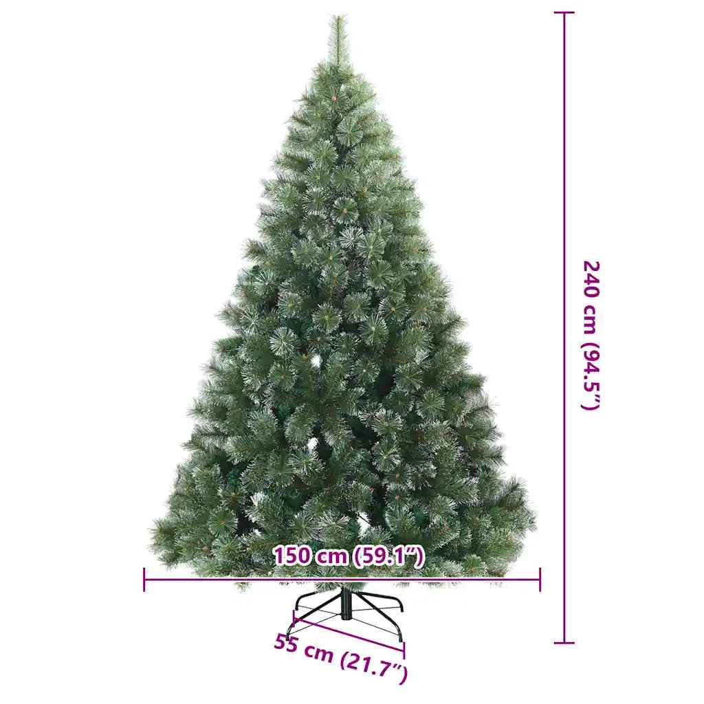 Albero di Natale Artificiale Snodato Foderato di Neve Verde 42019340