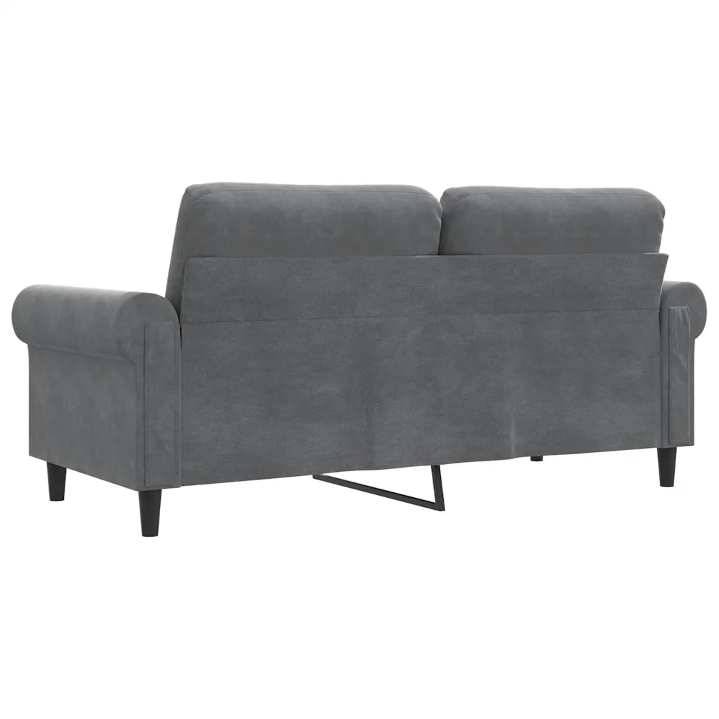 Divano a 2 Posti-Sofa 2 Posti grigio scuro140 cm in Velluto 520290
