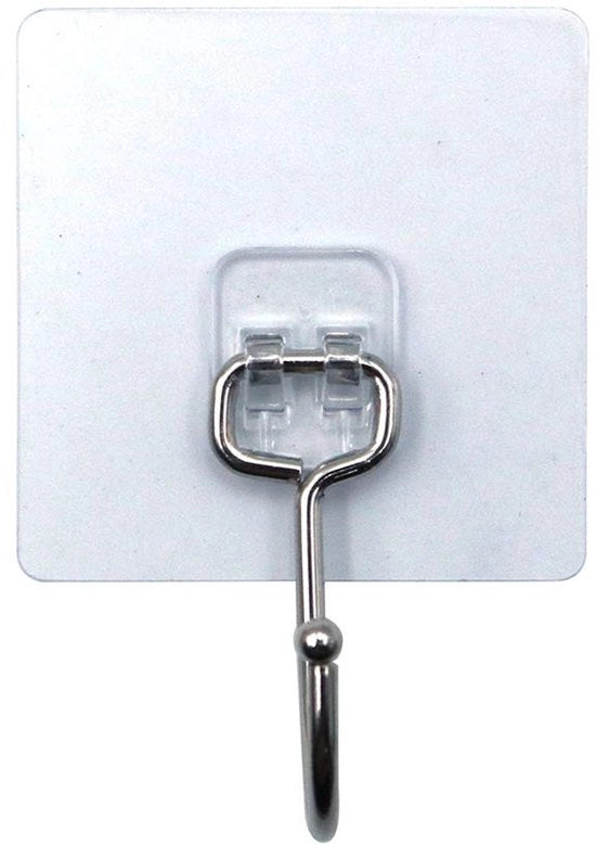 Haken per parete multifunzionali 10 pezzi - adesivi - senza intasamento - per cucina/bagno - 8x8cm - chiodi per parete