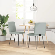 Sedie da Pranzo 2 pz Grigio Chiaro in Velluto 4101156
