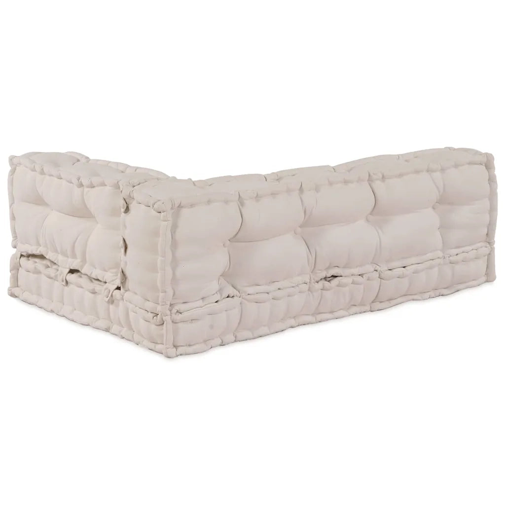 Cuscino per Divano Pallet 3 pcs Crema 120 x 80 x 34 cm Tessuto 4019080