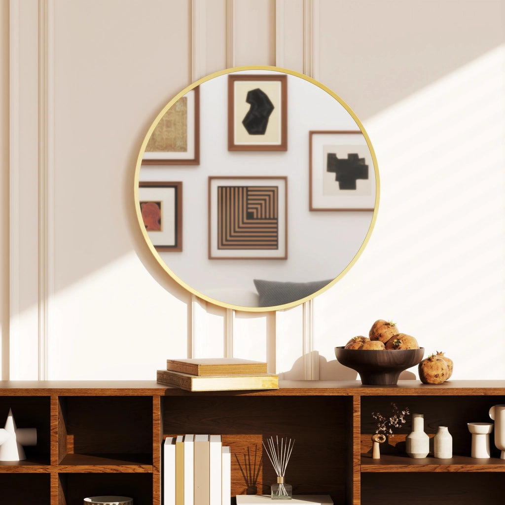Specchio da Parete Moderno ¨C Minimal ¨C Oro 61x61 cm