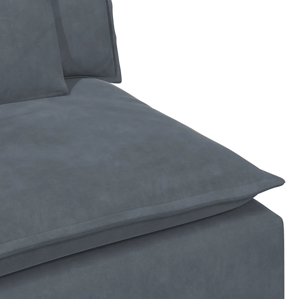 Divano Modulare con Cuscini Grigio Scuro 3321130