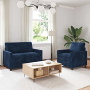 Set di divani 2 pcs Blu navy Poliestere 3417056
