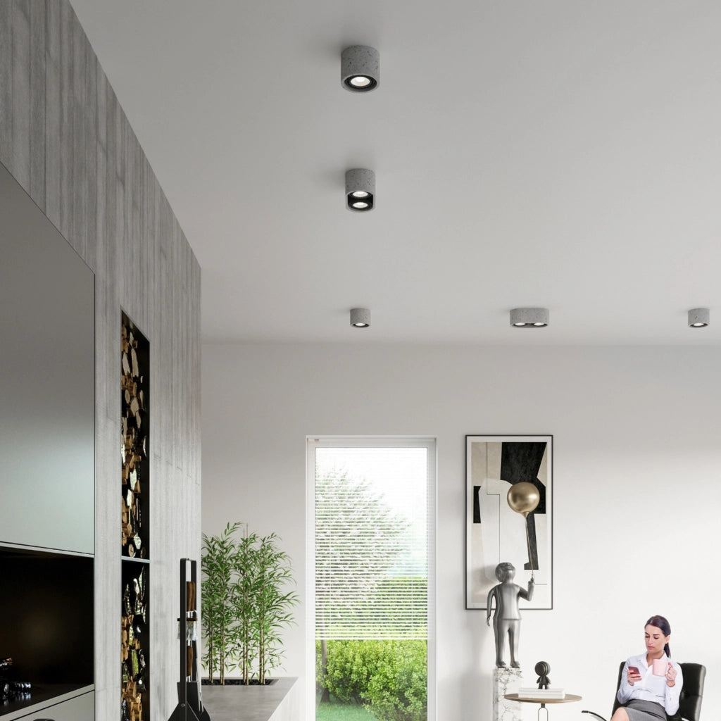 Lampada da soffitto BASIC 1 in cemento