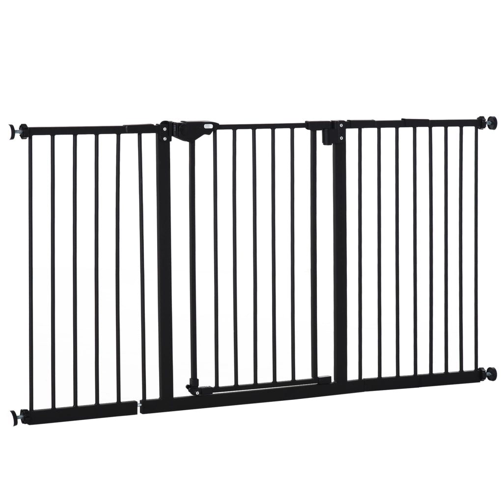 Cancello di sicurezza per porte e scale ¨C zephmum ¨C Nero metallo 74-147,5 cm