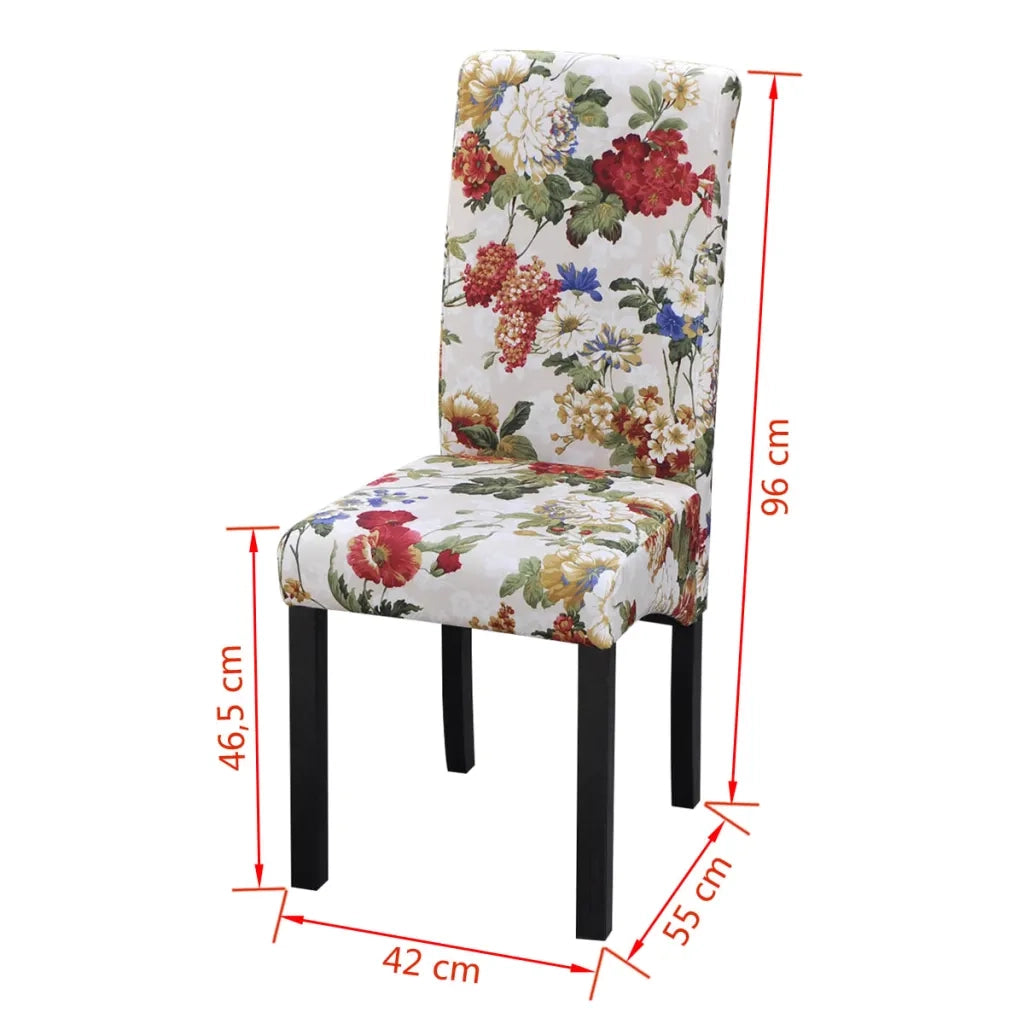 Sedie da Pranzo 6 pz in Tessuto Multicolore 272505